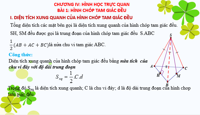 Giáo án điện tử Hình chóp tam giác đều | Bài giảng PPT Toán 8 Cánh diều (ảnh 1)