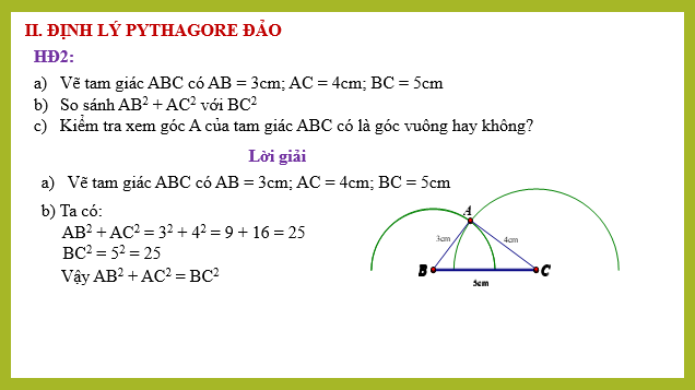 Giáo án điện tử Định lí Pythagore | Bài giảng PPT Toán 8 Cánh diều (ảnh 1)