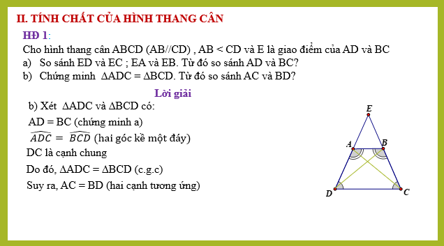 Giáo án điện tử Hình thang cân | Bài giảng PPT Toán 8 Cánh diều (ảnh 1)