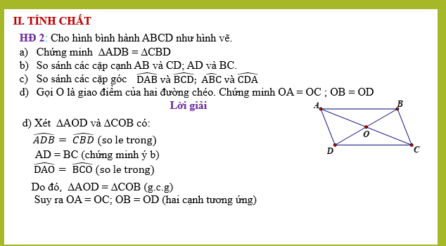 Giáo án điện tử Hình bình hành | Bài giảng PPT Toán 8 Cánh diều (ảnh 1)