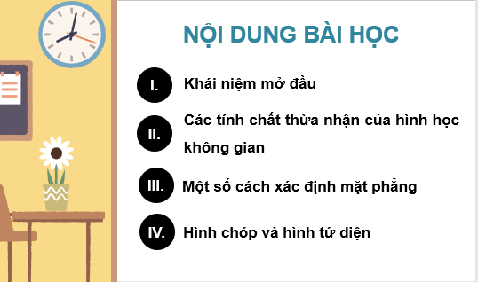 Giáo án điện tử Đường thẳng và mặt phẳng trong không gian | Bài giảng PPT Toán 11 Cánh diều (ảnh 1)