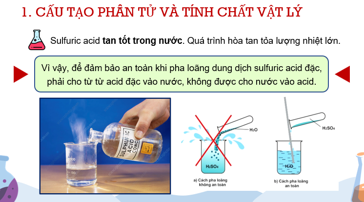 Giáo án điện tử Sulfuric acid và muối sunfate | Bài giảng PPT Hóa 11 Chân trời sáng tạo (ảnh 1)