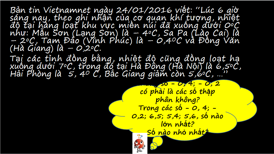 Giáo án điện tử Số thập phân| Bài giảng PPT Toán 6 (ảnh 1)