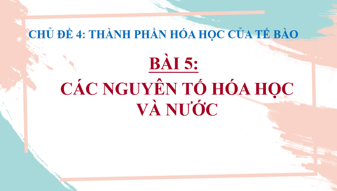 Giáo án điện tử Các nguyên tố hóa học và nước | Bài giảng PPT Sinh học 10 (ảnh 1)