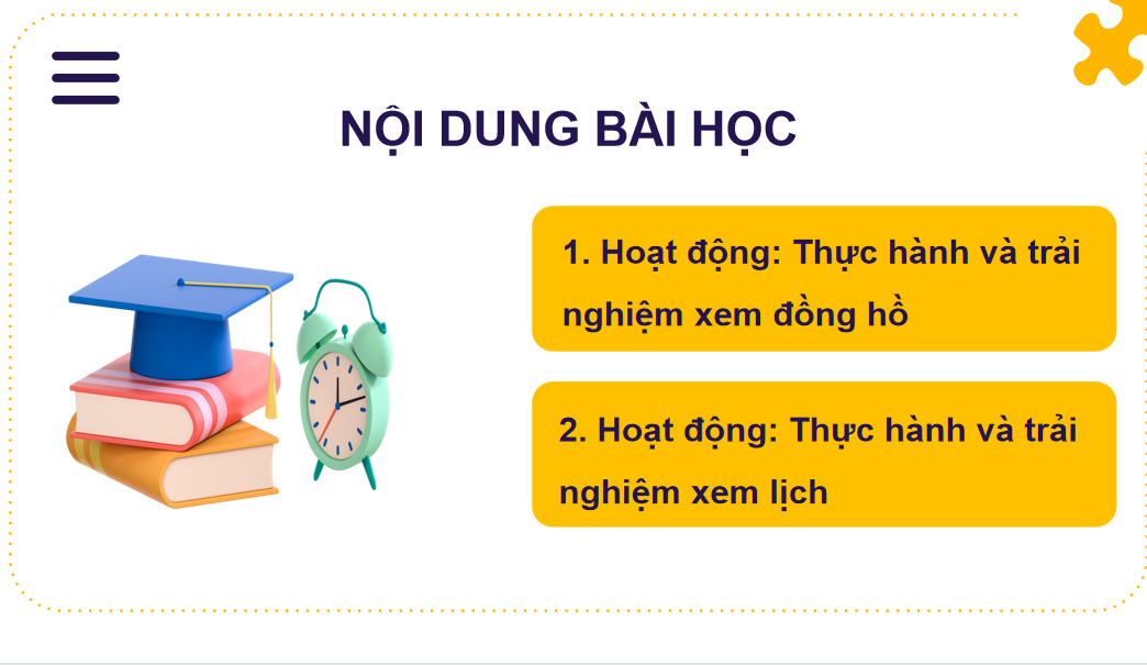 Giáo án điện tử Thực hành và trải nghiệm xem đồng hồ, xem lịch| Bài giảng PPT Toán lớp 2 Kết nối tri thức (ảnh 1)