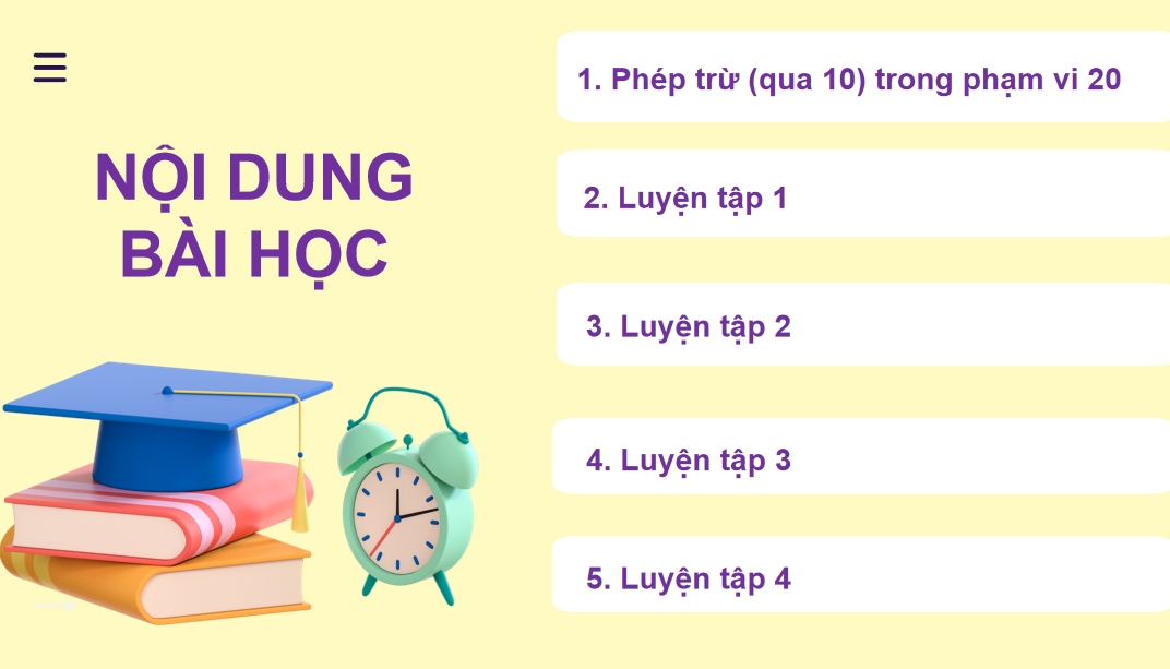 Giáo án điện tử Phép trừ (qua 10) trong phạm vi 20 | Bài giảng PPT Toán lớp 2 Kết nối tri thức (ảnh 1)