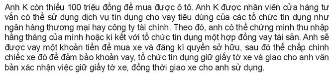 Kinh tế 10 Bài 9: Dịch vụ tín dụng | Kết nối tri thức (ảnh 6)