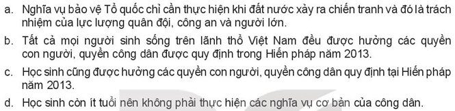 Pháp luật 10 Bài 16: Quyền con người, quyền và nghĩa vụ cơ bản của công dân trong Hiến pháp | Kết nối tri thức (ảnh 6)