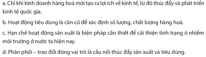 Kinh tế 10 Bài 1. Nền kinh tế và các hoạt động của nền kinh tế | Chân trời sáng tạo (ảnh 6)