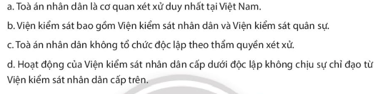 Pháp luật 10 Bài 15: Tòa án nhân dân và Viện kiểm sát nhân dân | Chân trời sáng tạo (ảnh 7)