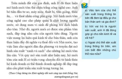 Kinh tế 10 Bài 2: Các chủ thể của nền kinh tế | Cánh diều (ảnh 1)