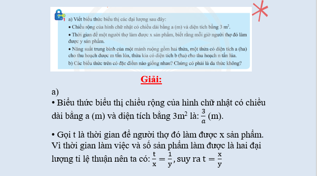 Giáo án điện tử Phân thức đại số | Bài giảng PPT Toán 8 Chân trời sáng tạo (ảnh 1)