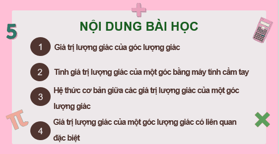 Giáo án điện tử Giá trị lượng giác của một góc lượng giác | Bài giảng PPT Toán 11 Chân trời sáng tạo (ảnh 1)