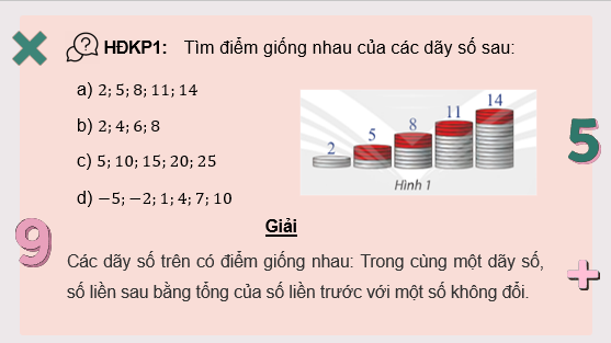 Giáo án điện tử Cấp số cộng | Bài giảng PPT Toán 11 Chân trời sáng tạo (ảnh 1)