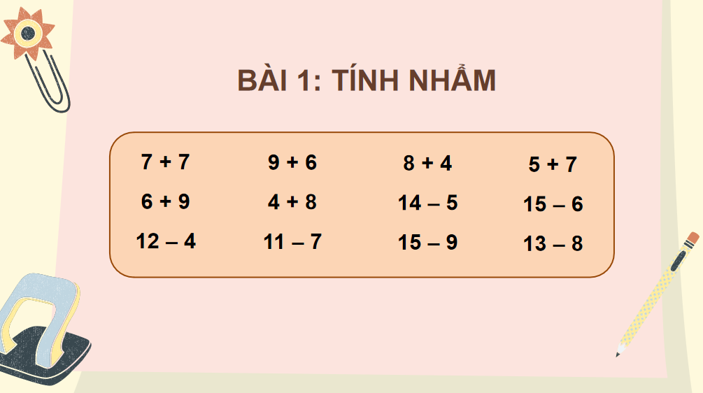 Giáo án điện tử Ôn tập phép cộng, phép trừ trong phạm vi 20, 100| Bài giảng PPT Toán lớp 2 Kết nối tri thức (ảnh 1)