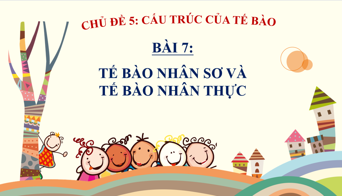 Giáo án điện tử Tế bào nhân sơ và tế bào nhân thực | Bài giảng PPT Sinh học 10 (ảnh 1)