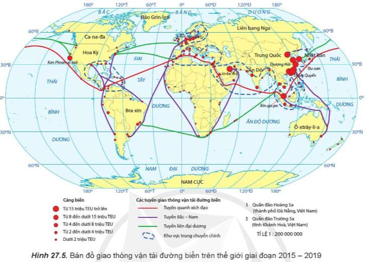 Địa Lí 10 Bài 27: Địa lí giao thông vận tải và bưu chính viễn thông | Cánh diều (ảnh 5)