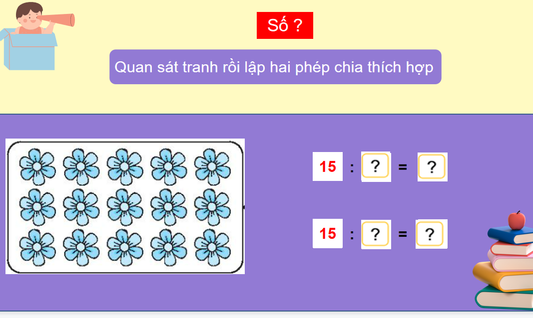 Giáo án điện tử Số bị chia, số chia, thương| Bài giảng PPT Toán lớp 2 Kết nối tri thức (ảnh 1)