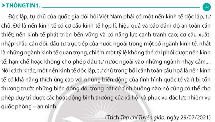 Pháp luật 10 Bài 23: Nội dung cơ bản của Hiến pháp nước Cộng hòa xã hội chủ nghĩa Việt Nam năm 2013 về kinh tế, văn hóa, giáo dục, khoa học, công nghệ và môi trường | Chân trời sáng tạo (ảnh 2)