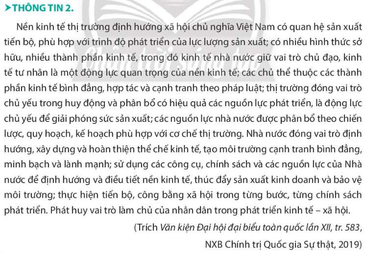 Pháp luật 10 Bài 23: Nội dung cơ bản của Hiến pháp nước Cộng hòa xã hội chủ nghĩa Việt Nam năm 2013 về kinh tế, văn hóa, giáo dục, khoa học, công nghệ và môi trường | Chân trời sáng tạo (ảnh 3)