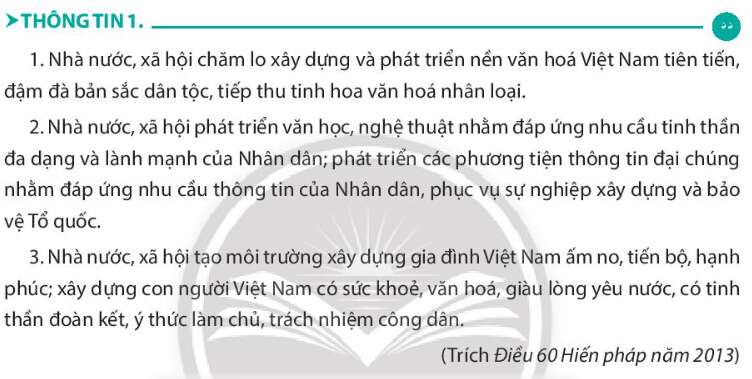 Pháp luật 10 Bài 23: Nội dung cơ bản của Hiến pháp nước Cộng hòa xã hội chủ nghĩa Việt Nam năm 2013 về kinh tế, văn hóa, giáo dục, khoa học, công nghệ và môi trường | Chân trời sáng tạo (ảnh 4)