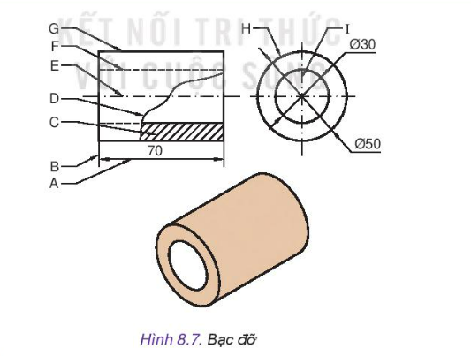 Công nghệ 10 Bài 8: Bản vẽ kĩ thuật và tiêu chuẩn trình bày bản vẽ kĩ thuật | Kết nối tri thức (ảnh 7)