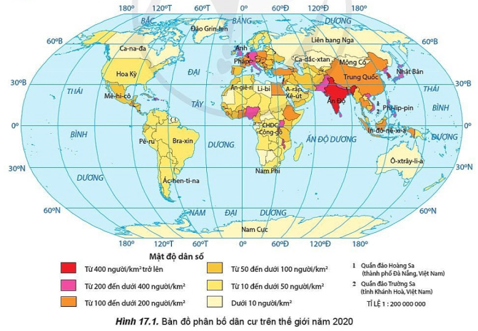 Giáo án Địa lí 10 Bài 17 (Cánh diều 2023): Phân bố dân cư và đô thị hóa trên thế giới (ảnh 1)