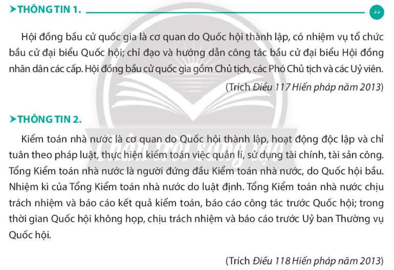 Pháp luật 10 Bài 24: Nội dung cơ bản của Hiến pháp nước Cộng hòa xã hội chủ nghĩa Việt Nam năm 2013 về bộ máy nhà nước | Chân trời sáng tạo (ảnh 8)