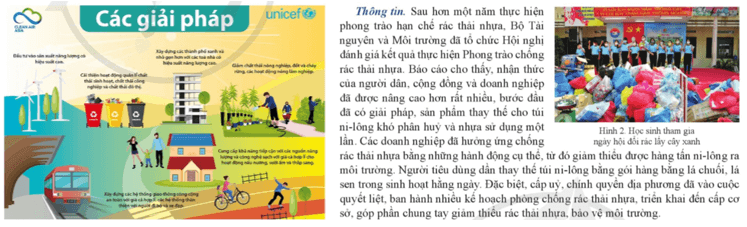 Từ hình ảnh và thông tin trên em hãy kể tên các biện pháp và kết quả thực hiện các biện pháp