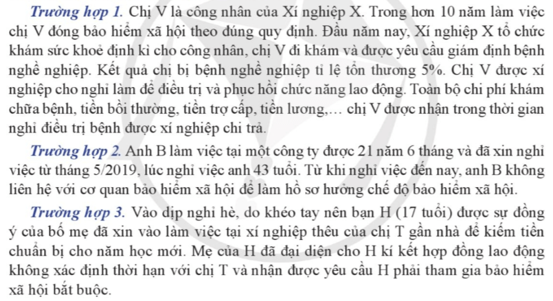 Em nhận xét như thế nào về những chi phí mà Xí nghiệp X chi trả cho chị V