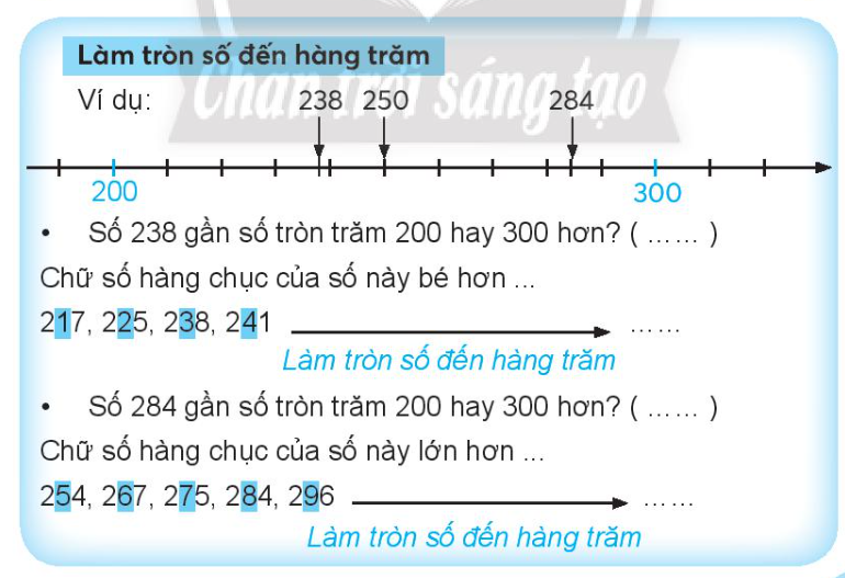 Vở bài tập Toán lớp 3 Tập 1 trang 38 Bài 21: Làm tròn số - Chân trời sáng tạo (ảnh 1)