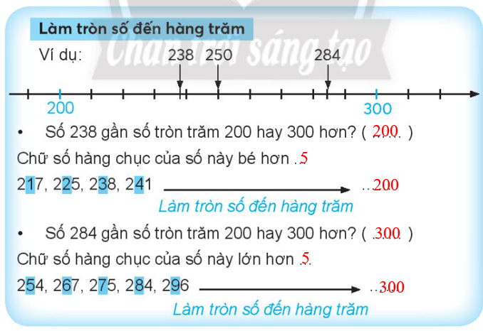 Vở bài tập Toán lớp 3 Tập 1 trang 38 Bài 21: Làm tròn số - Chân trời sáng tạo (ảnh 1)