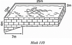 Hãy tính xem bể chứa được bao nhiêu mét khối nước khi nó đầy ắp nước (ảnh 1)