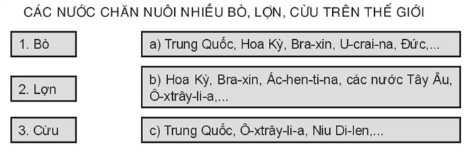 Sách bài tập Địa lí 10 Bài 24: Địa lí ngành nông nghiệp - Kết nối tri thức (ảnh 1)