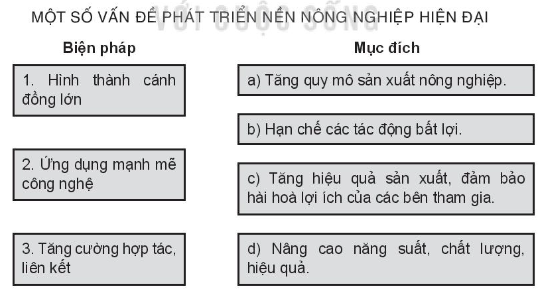 Sách bài tập Địa lí 10 Bài 26: Tổ chức lãnh thổ nông nghiệp, một số vấn đề phát triển nông nghiệp hiện đại trên thế giới và định hướng phát triển nông nghiệp trong tương lai - Kết nối tri thức (ảnh 1)