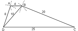 Nêu cách vẽ tứ giác ABCD có kích thước đã cho ở trên (ảnh 1)