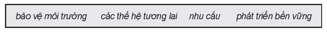 Sách bài tập Địa lí 10 Bài 40: Phát triển bền vững và tăng trưởng xanh - Kết nối tri thức (ảnh 1)