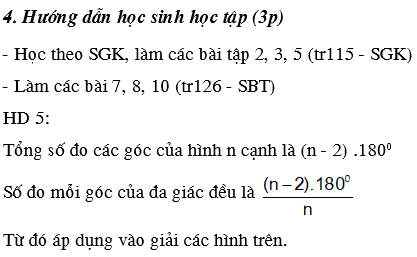 Giáo án Toán 8 Bài 1: Đa giác. Đa giác đều mới nhất