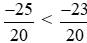 So sánh hai phân số. a) (-3)/8 và (-5)/24