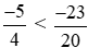 So sánh hai phân số. a) (-3)/8 và (-5)/24