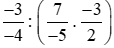 Tính giá trị của biểu thức. a)((-2)/(-5) : 3/(-4)) x 4/5;