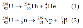 Cho 2 phản ứng hạt nhân,phản ứng nào là phóng xạ nhân tạo, phóng xạ tự nhiên