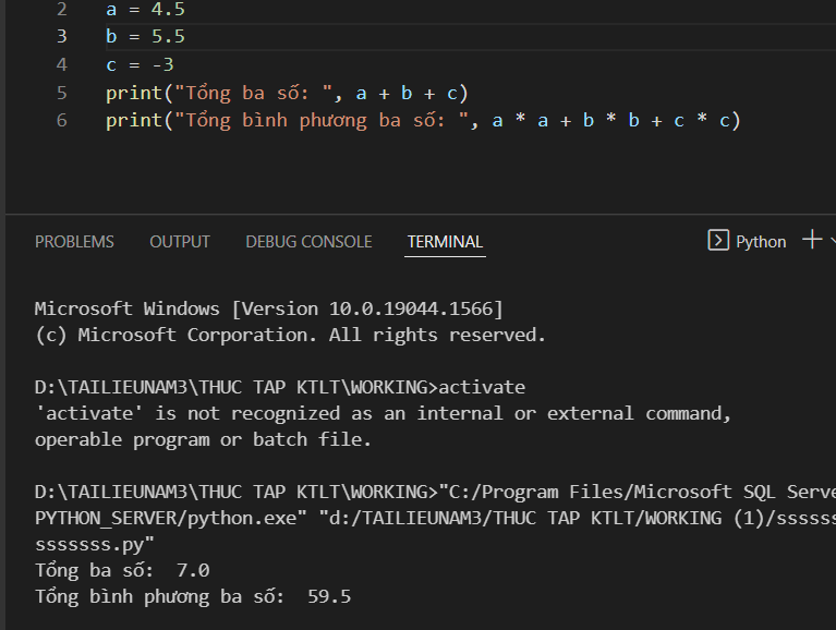 Tin học 10 Bài 3: Thực hành làm quen và khám phá Python | Cánh diều (ảnh 2)