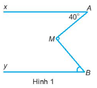 Tính góc Mby trong Hình 1, biết rằng Ax // By