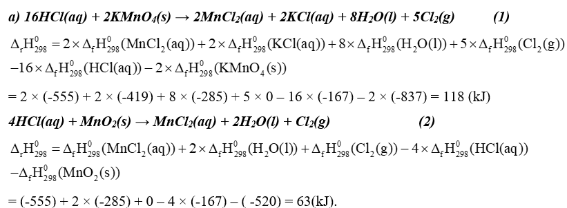 Trong phòng thí nghiệm, hydrochloric acid đặc có thể được dùng để điều chế khí chlorine