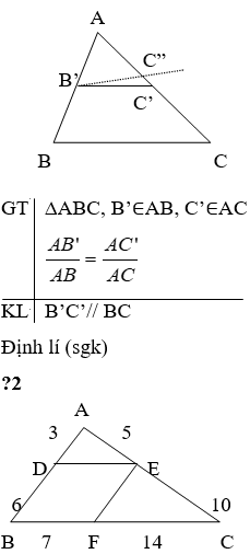 Giáo án Toán 8 Bài 2: Định lí đảo và hệ quả của định lí Ta-lét mới nhất