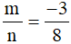 Tính giá trị biểu thức A = 3/-2. m/n