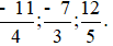 Viết các phân số sau theo thứ tự tăng dần: a) 2/5; -1/2; 2/7