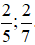 Viết các phân số sau theo thứ tự tăng dần: a) 2/5; -1/2; 2/7