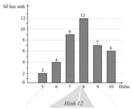 Biểu đồ ở Hình 12 biểu diễn kết quả bài kiểm tra môn Toán (ảnh 2)